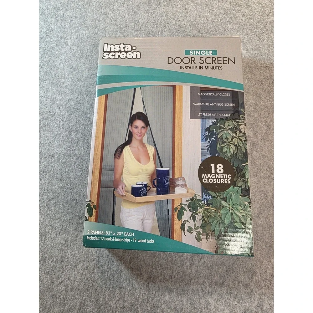 Insta Screen Door Screen,Pet Screen,Bug Screen,single Doors, RVs,Pet Friendly